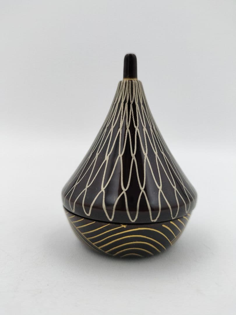 a827 【新品・未使用】干網香合 銀網目 中村湖彩 木箱 茶道具 風炉