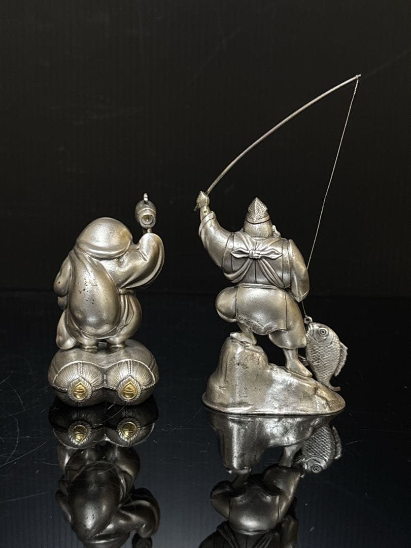 約153g 純銀 銀製 銀無垢 恵比寿大黒 置物