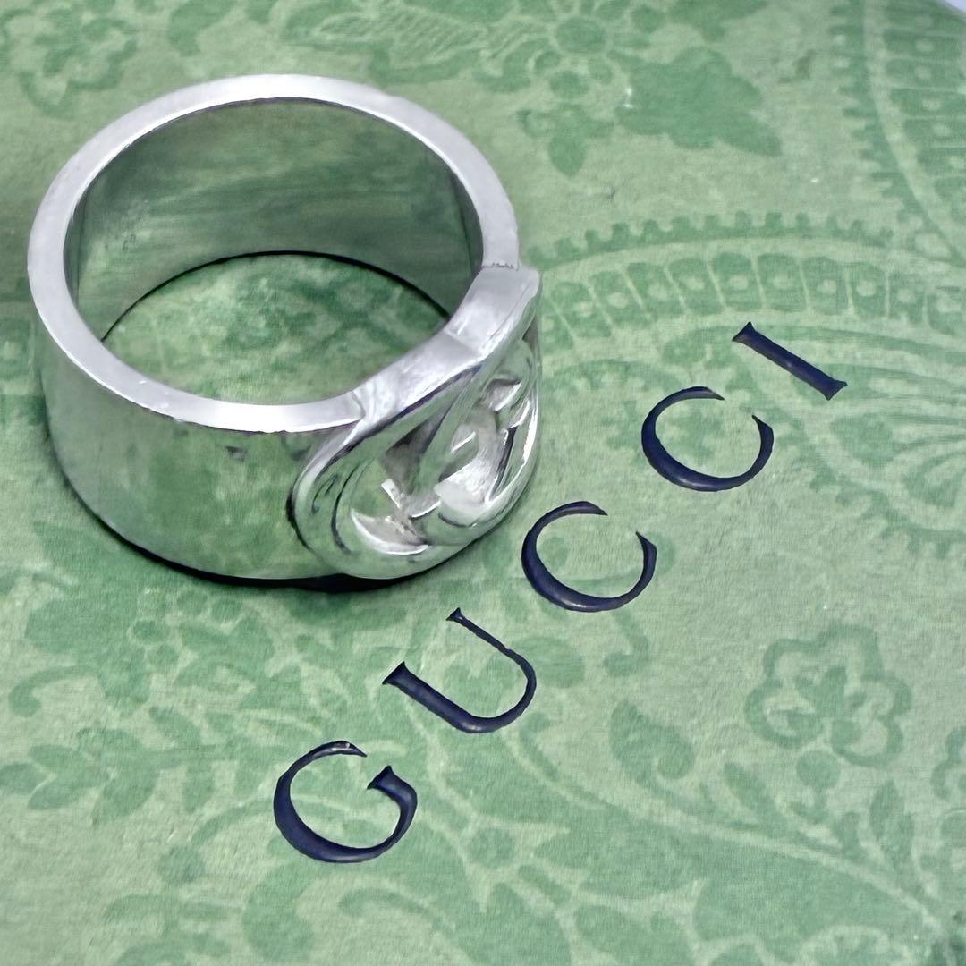 グッチ　14号　インターロッキング　リング　指輪　シルバー925