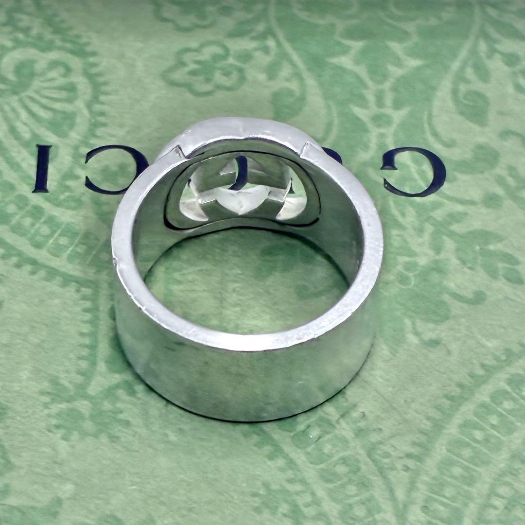 グッチ　14号　インターロッキング　リング　指輪　シルバー925