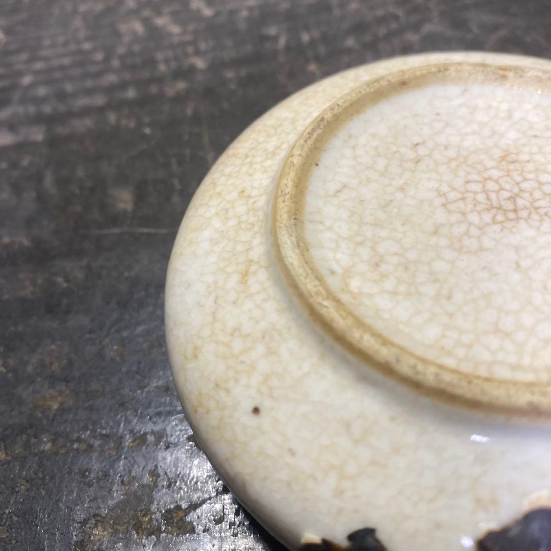 専用　中国美術　古玩　草花文白磁水滴（桐箱付）