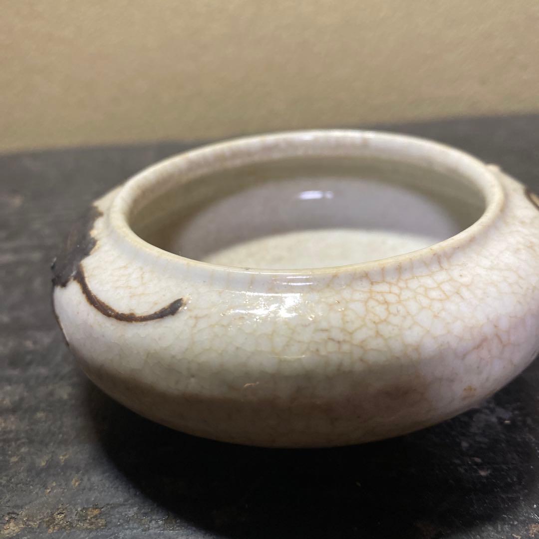 専用　中国美術　古玩　草花文白磁水滴（桐箱付）