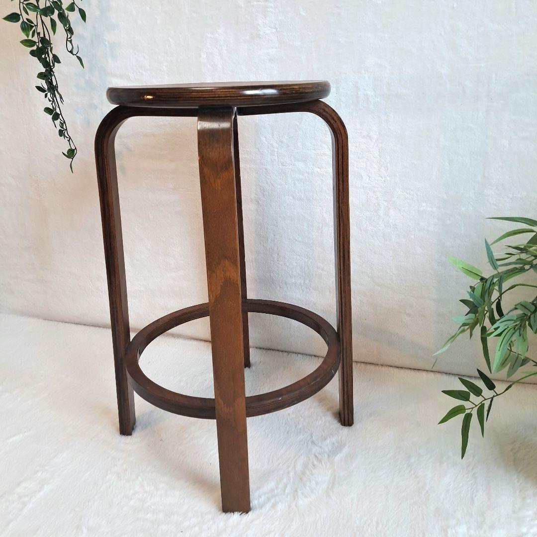 丸椅子 スツール チェア 椅子 レトロ　アンティーク　ウッドスツール　木製