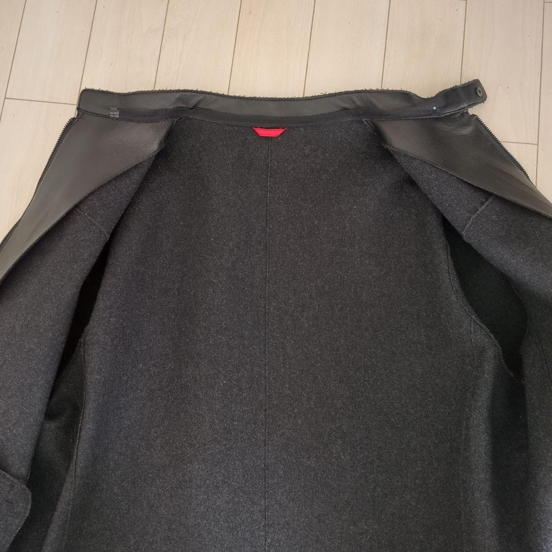 【稀少サイズ3L】23区 ブラック レザー シングルライダースジャケット