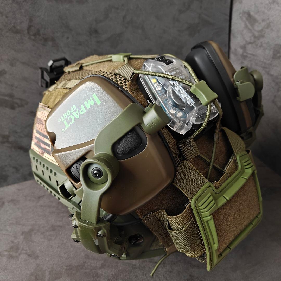 新品 実物NIJ IIIA防弾ヘルメット Fast SFタイプ ODフルセット