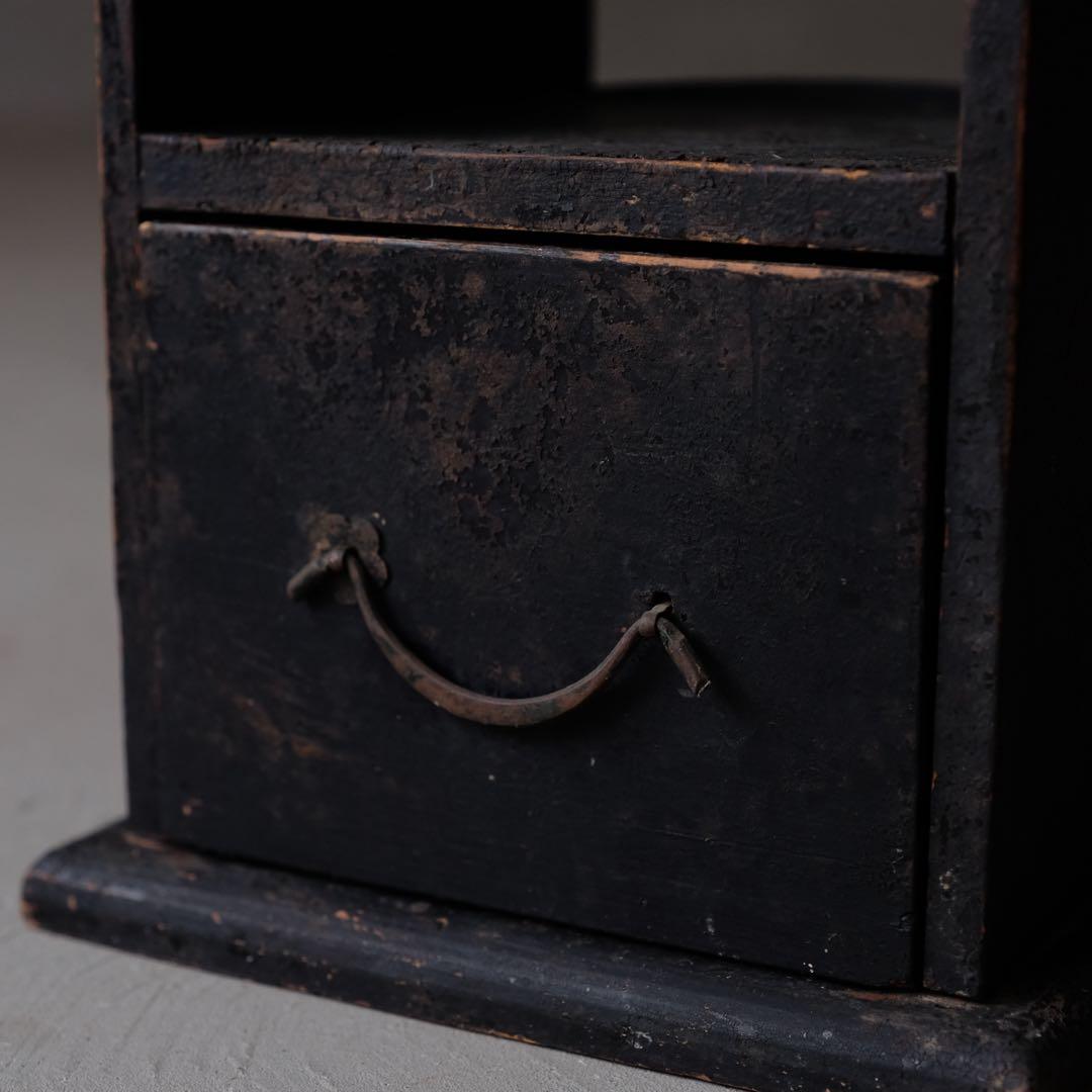 松材 スタンド付き小引き出し　刀掛け 抽斗 古家具 古道具 骨董 古美術 古民具