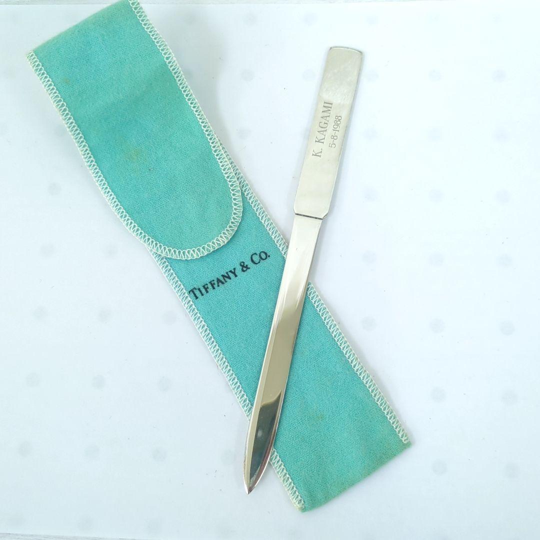 ティファニー レターオープナー ペーパーナイフ シルバープレート　刻印あり