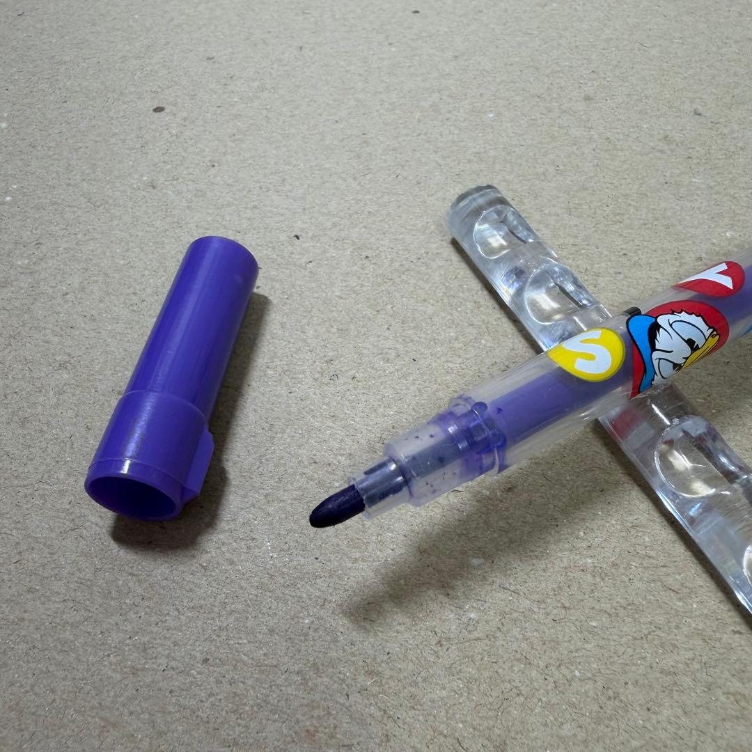 廃盤 ぺんてる カラーペン 紫 慶弔 パーソンズ ディズニー ペン回し