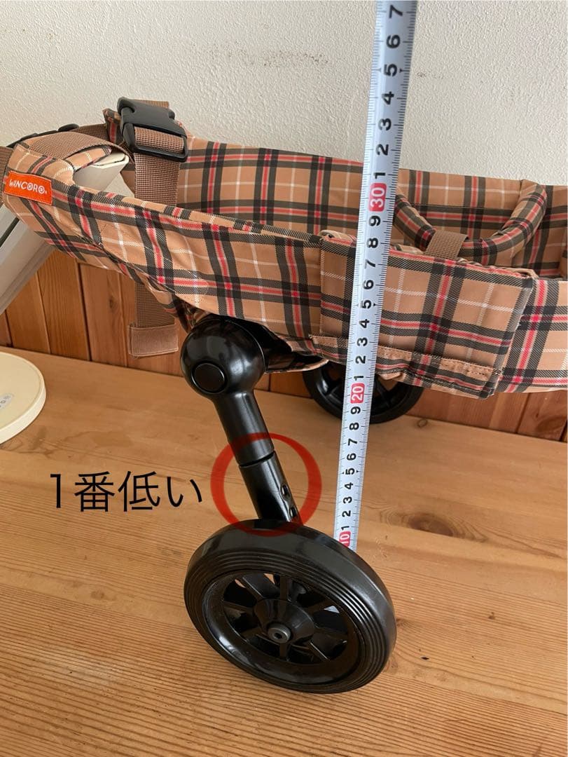 小型犬用車椅子⭐︎WANCORO【チェック柄】美品