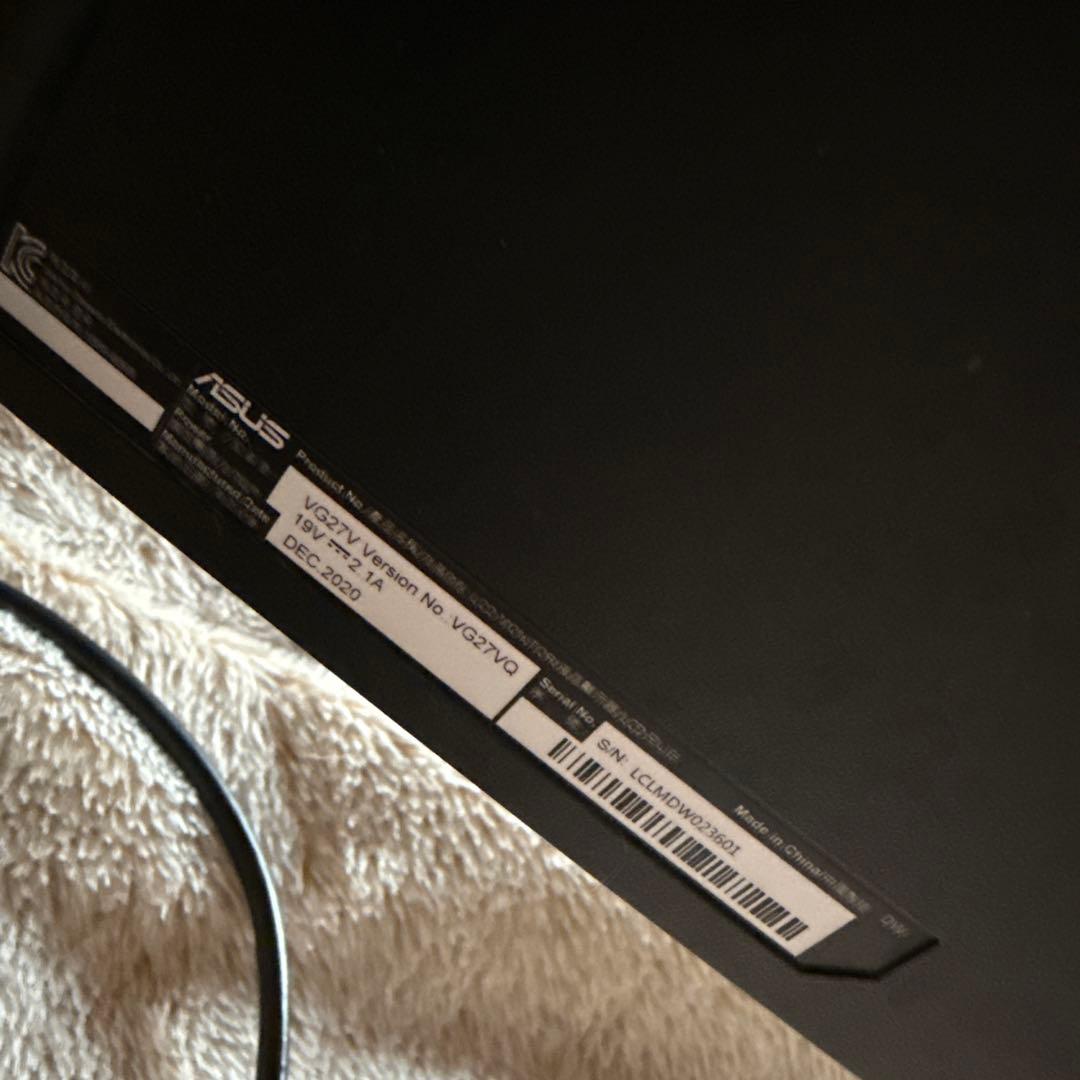 ASUS TUF Gaming ゲーミングモニター VG27VQ 27インチ湾曲