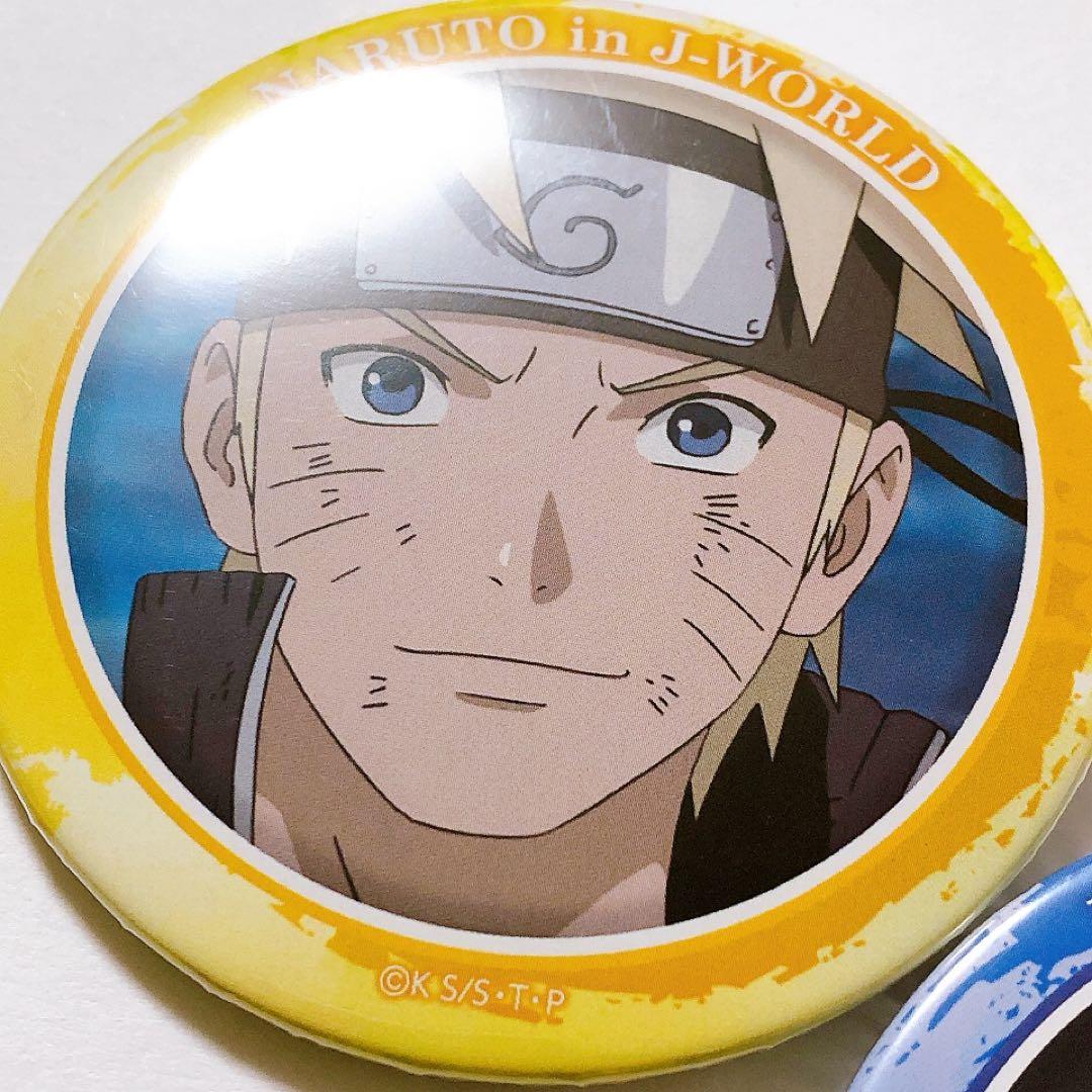 NARUTO J-WORLD ナルトとサスケ 青年期 傷 缶バッジ 2点セット
