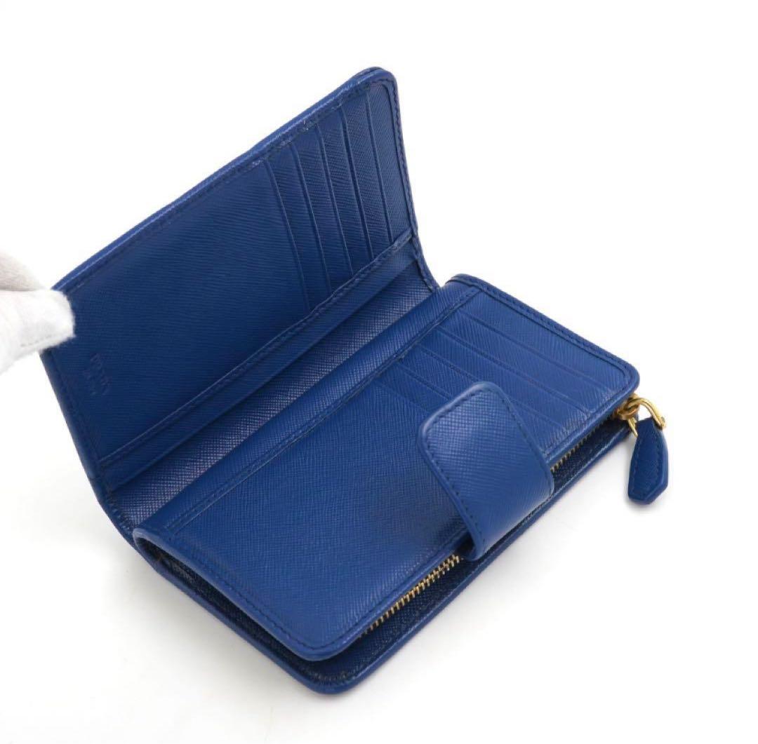 ✨新品未使用・箱保証書付き✨　PRADA ミニ財布　サフィアーノ L字ファスナー