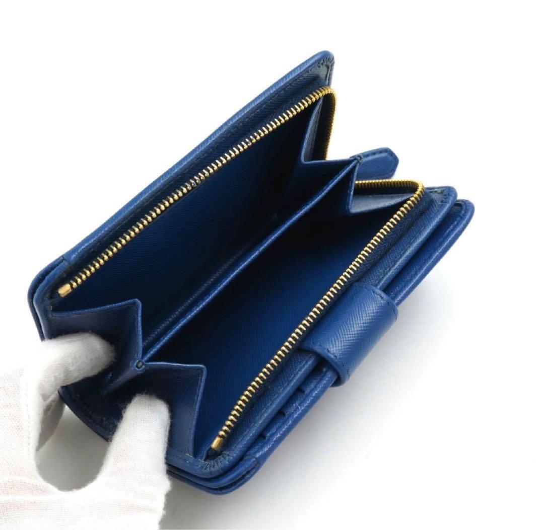 ✨新品未使用・箱保証書付き✨　PRADA ミニ財布　サフィアーノ L字ファスナー