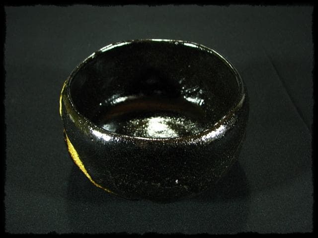 jingo！佐々木 輝夫 虚室 黒茶碗 楽茶碗 四方桟 共箱 d52