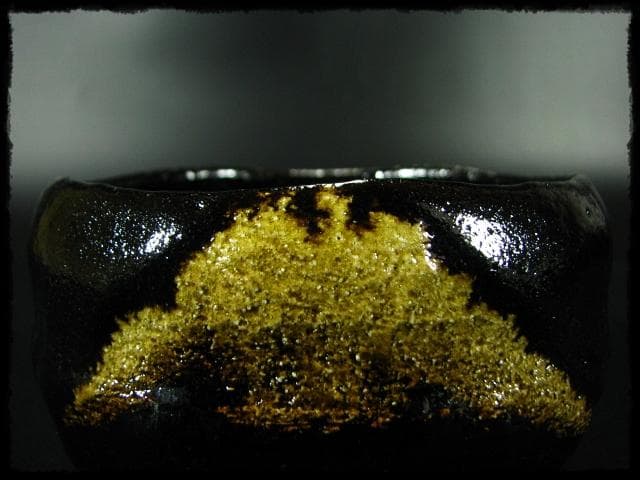 jingo！佐々木 輝夫 虚室 黒茶碗 楽茶碗 四方桟 共箱 d52