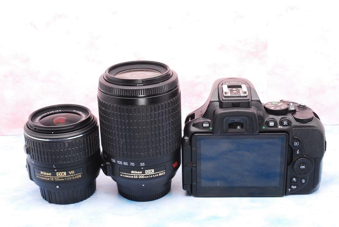 ✨Nikon D5600✨ショット数少✨一眼レフカメラ✨望遠レンズ付Wレンズ