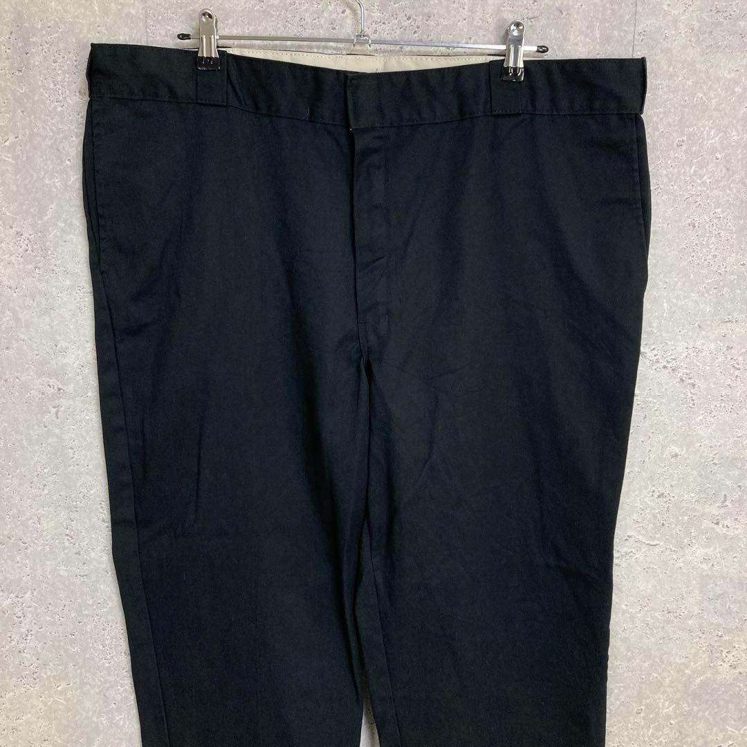 ３枚ディッキーズ874 ブラックチノパン　ワーク　古着W43 L29相当