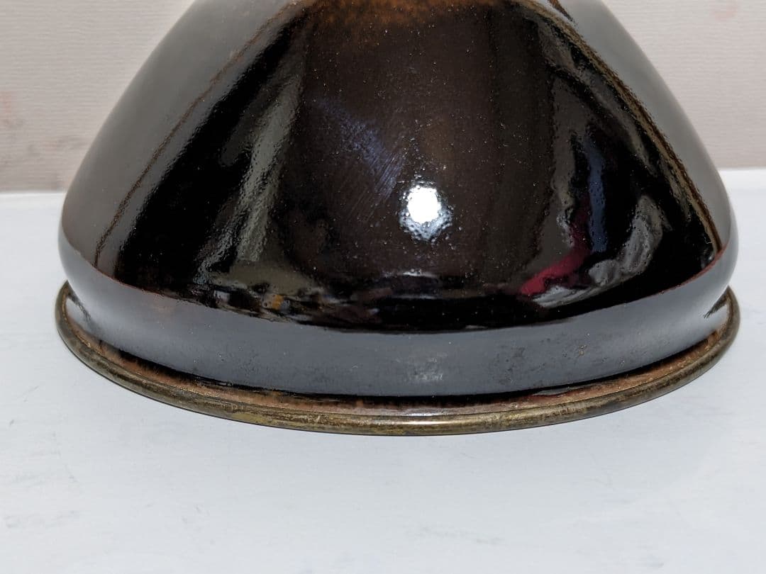 ♦天目 覆輪 抹茶盌 篦彫り 茶道具 古玩 美術品 作家陶印 中国 骨董品