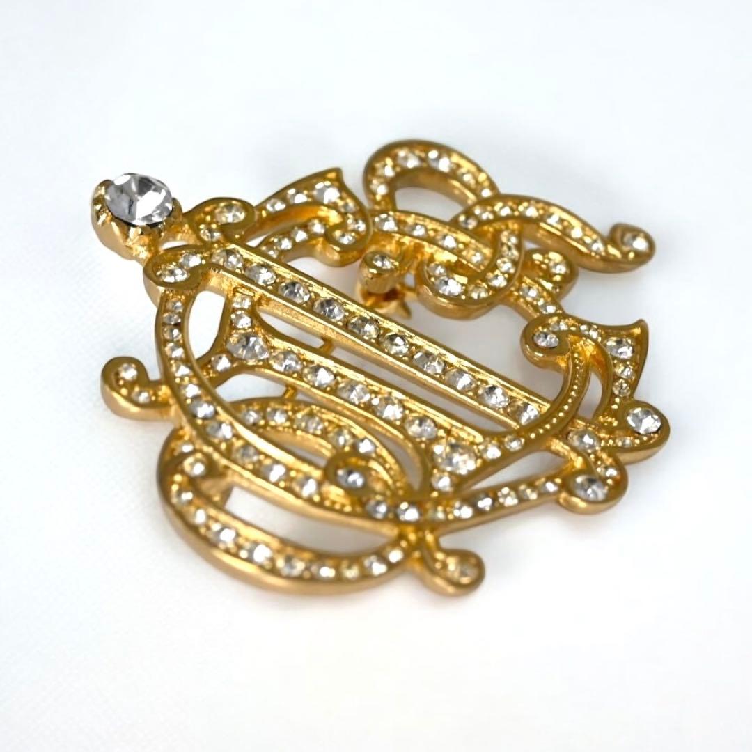 【美品】ヴィンテージ　ディオール　エンブレム　ブローチ　コサージュ　ロゴ