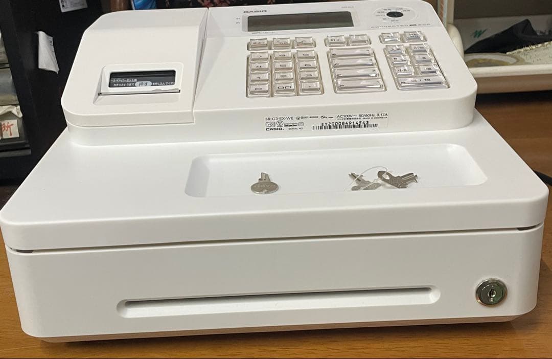 CASIO SR-G3-EX レジスター ホワイト