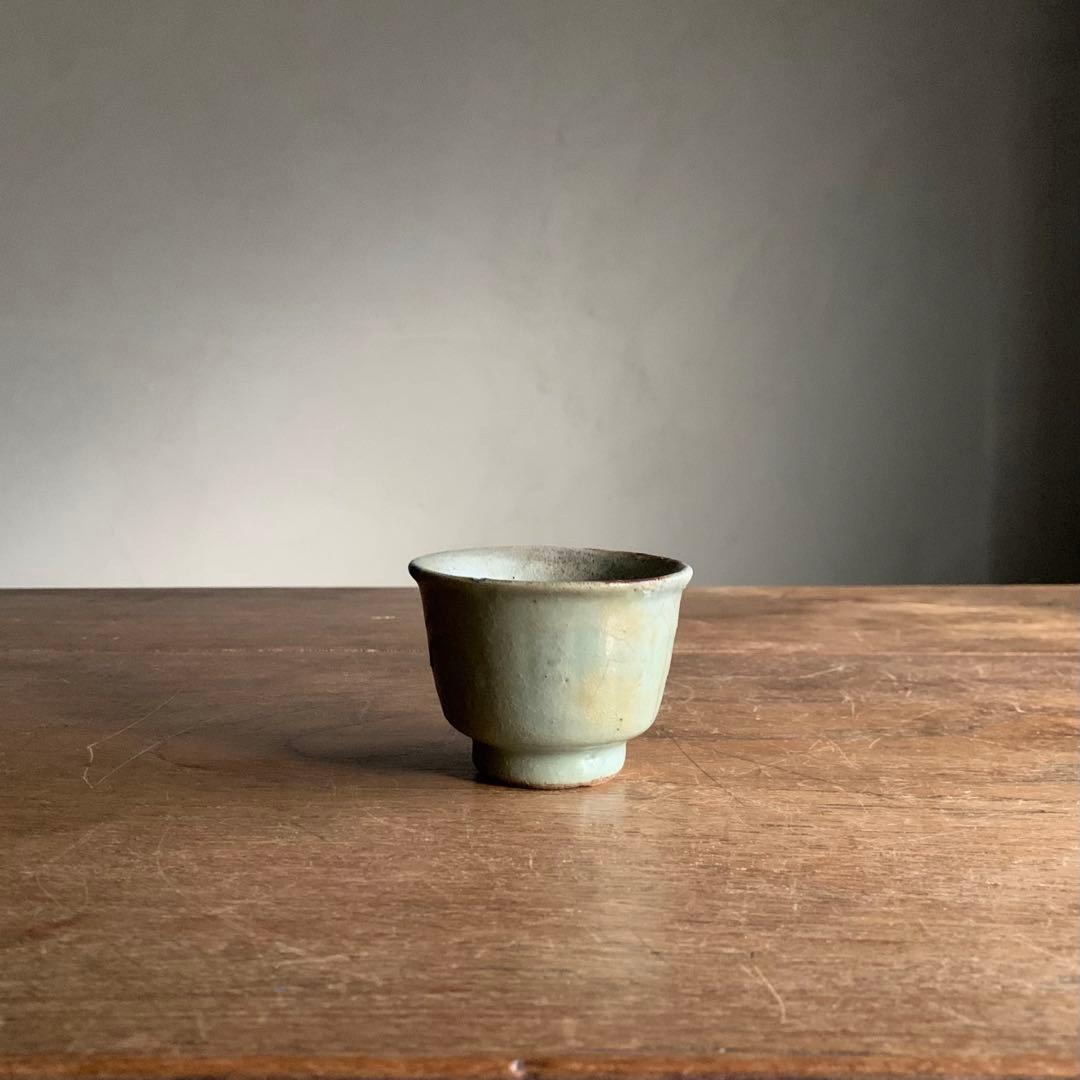 七官青磁 筒盃 ちょこ ぐい呑み 明朝期 古美術 中国美術 古道具 アンティーク