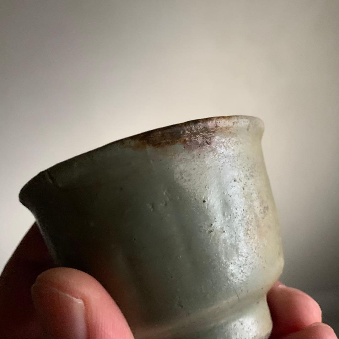 七官青磁 筒盃 ちょこ ぐい呑み 明朝期 古美術 中国美術 古道具 アンティーク