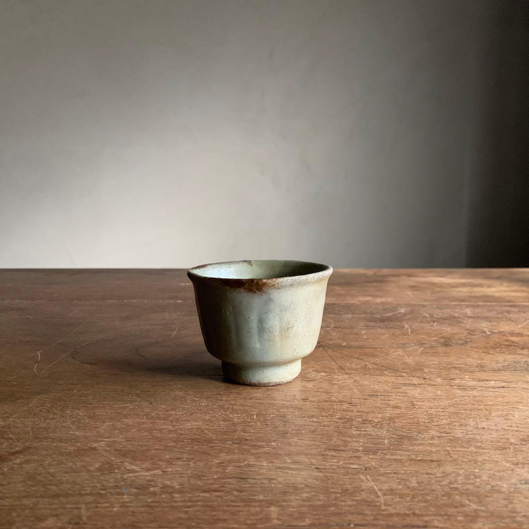 七官青磁 筒盃 ちょこ ぐい呑み 明朝期 古美術 中国美術 古道具 アンティーク