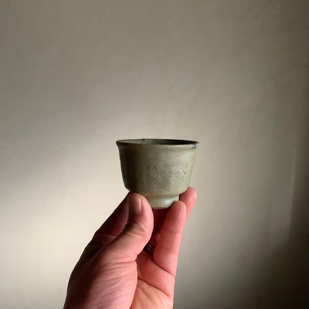 七官青磁 筒盃 ちょこ ぐい呑み 明朝期 古美術 中国美術 古道具 アンティーク