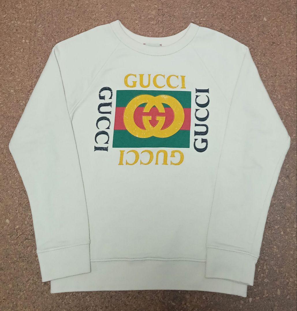 【GUCCI】 グッチ トレーナー ロゴスウェット 　サイズ10