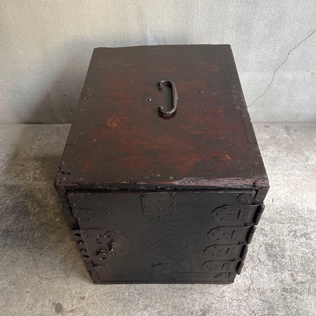 骨董 時代箪笥　船箪笥　銭箱　帳場箪笥　欅製　江戸期　古家具　古道具