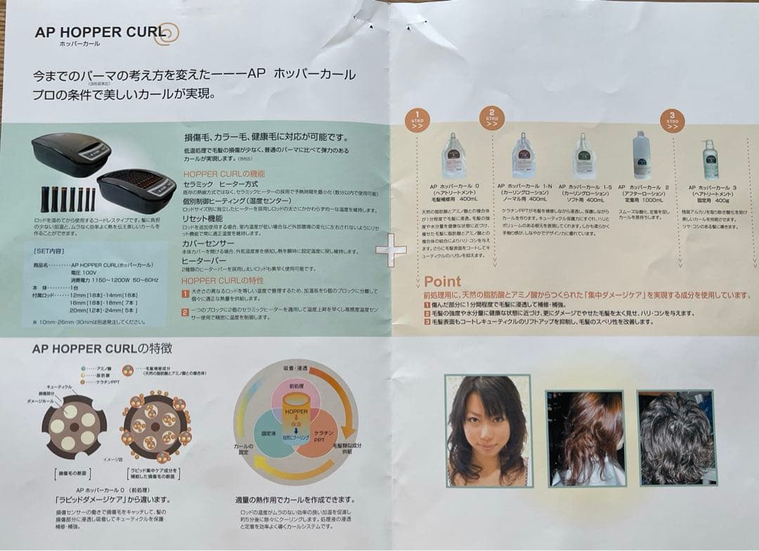 デジタルパーマ機 ホッパーカール アペティート化粧品株式会社 ロット付き