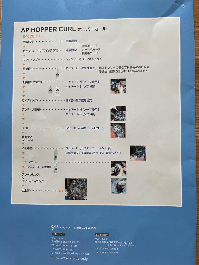 デジタルパーマ機 ホッパーカール アペティート化粧品株式会社 ロット付き