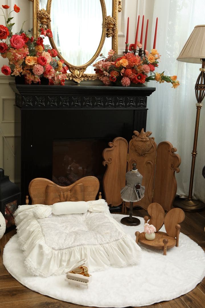 ペット用無垢材ベッド　海外ブランド品