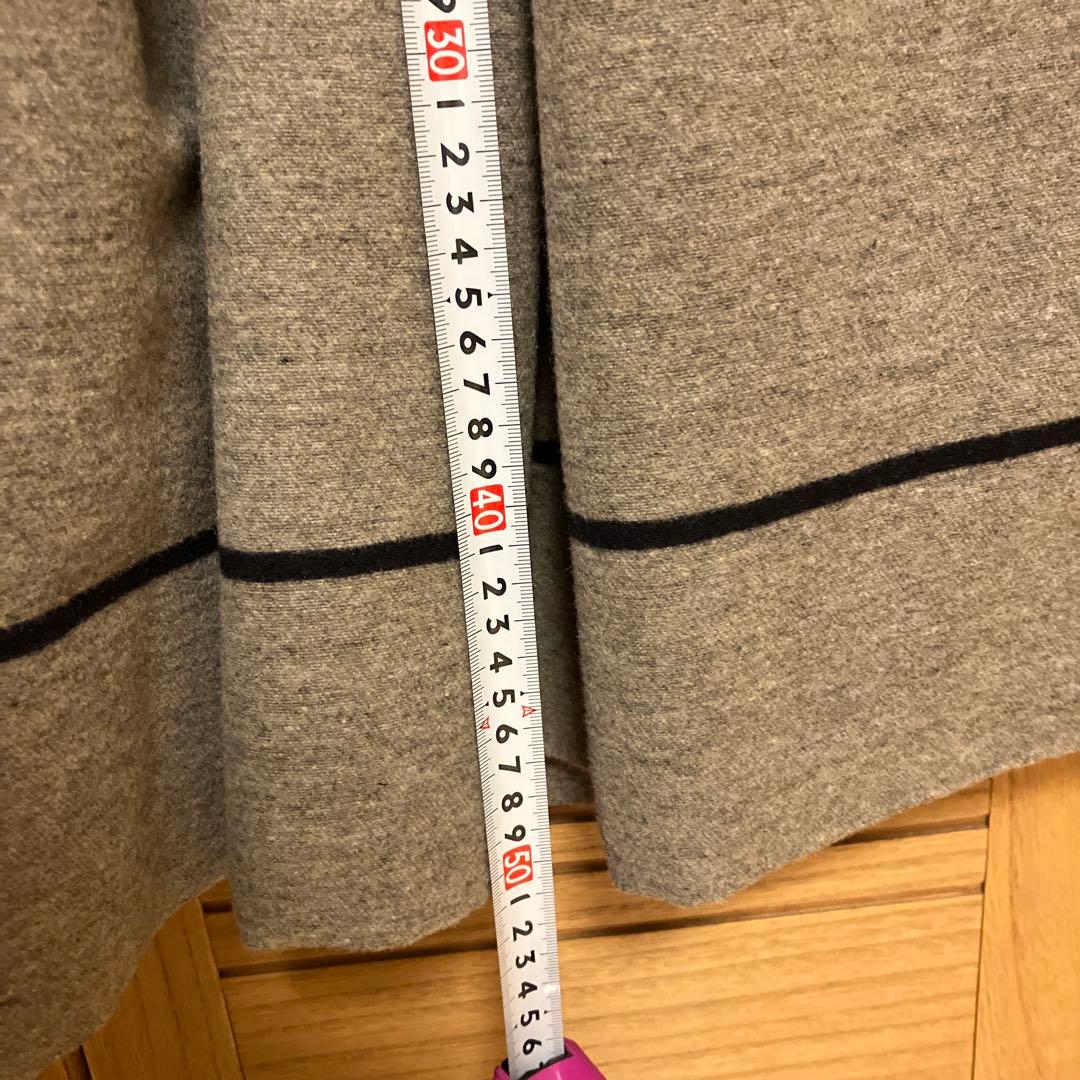 美品✨【Acne】フレアスカート ネイビー グレー ストライプ