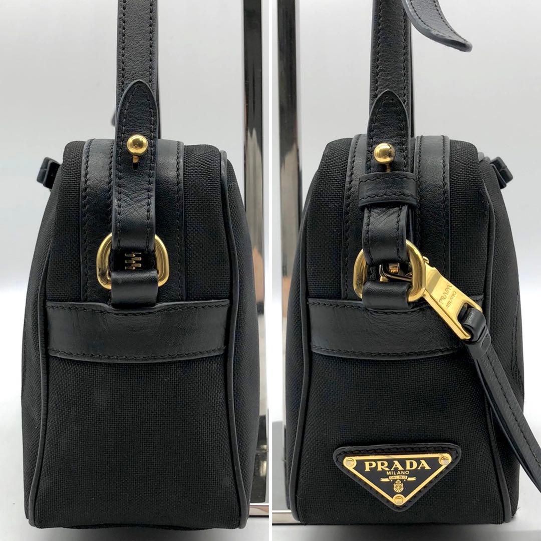 ✨近年・ギャランティ付✨プラダ ショルダーバッグ 三角ロゴ ジャガード リボン