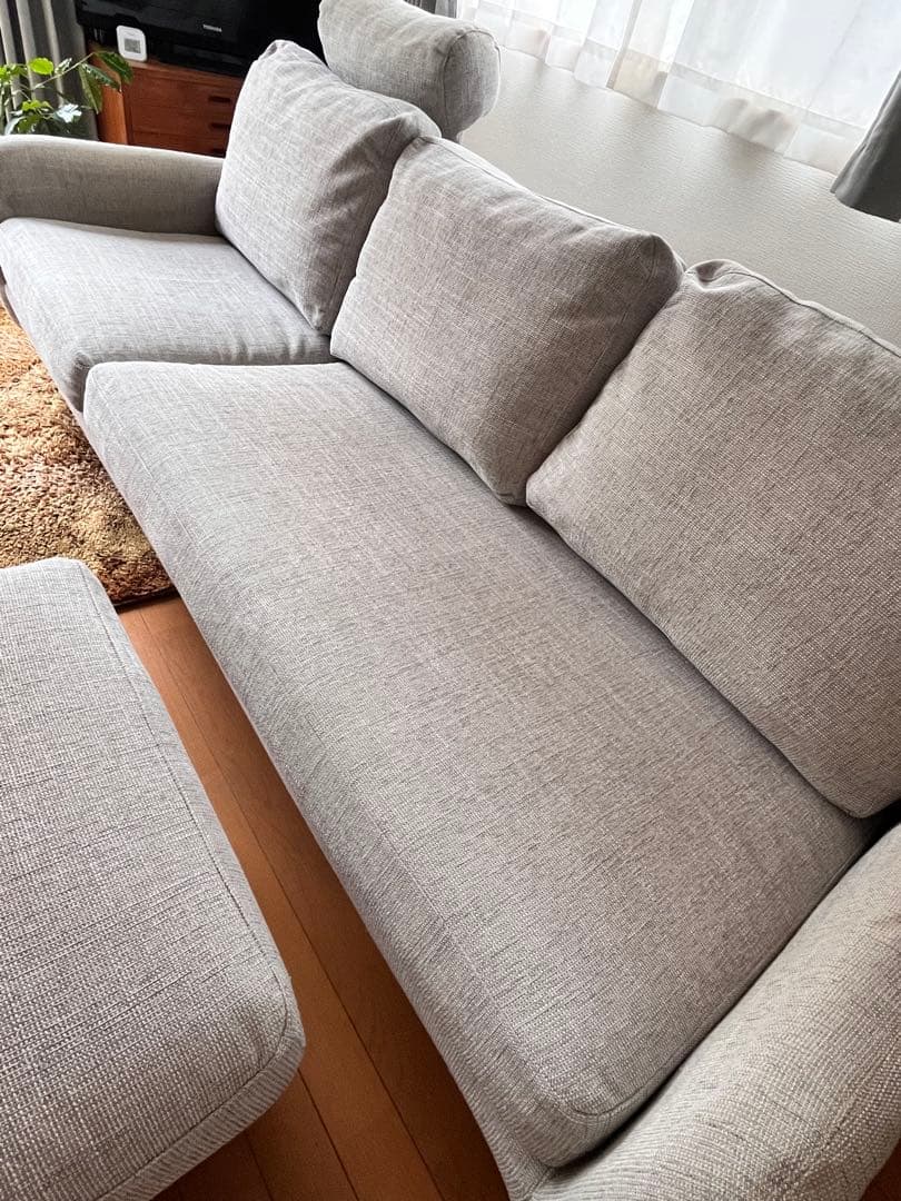 【美品】大塚家具　組み替え可能　カウチソファ　ＣＡＳ-Ｄ　ヘッドレスト付