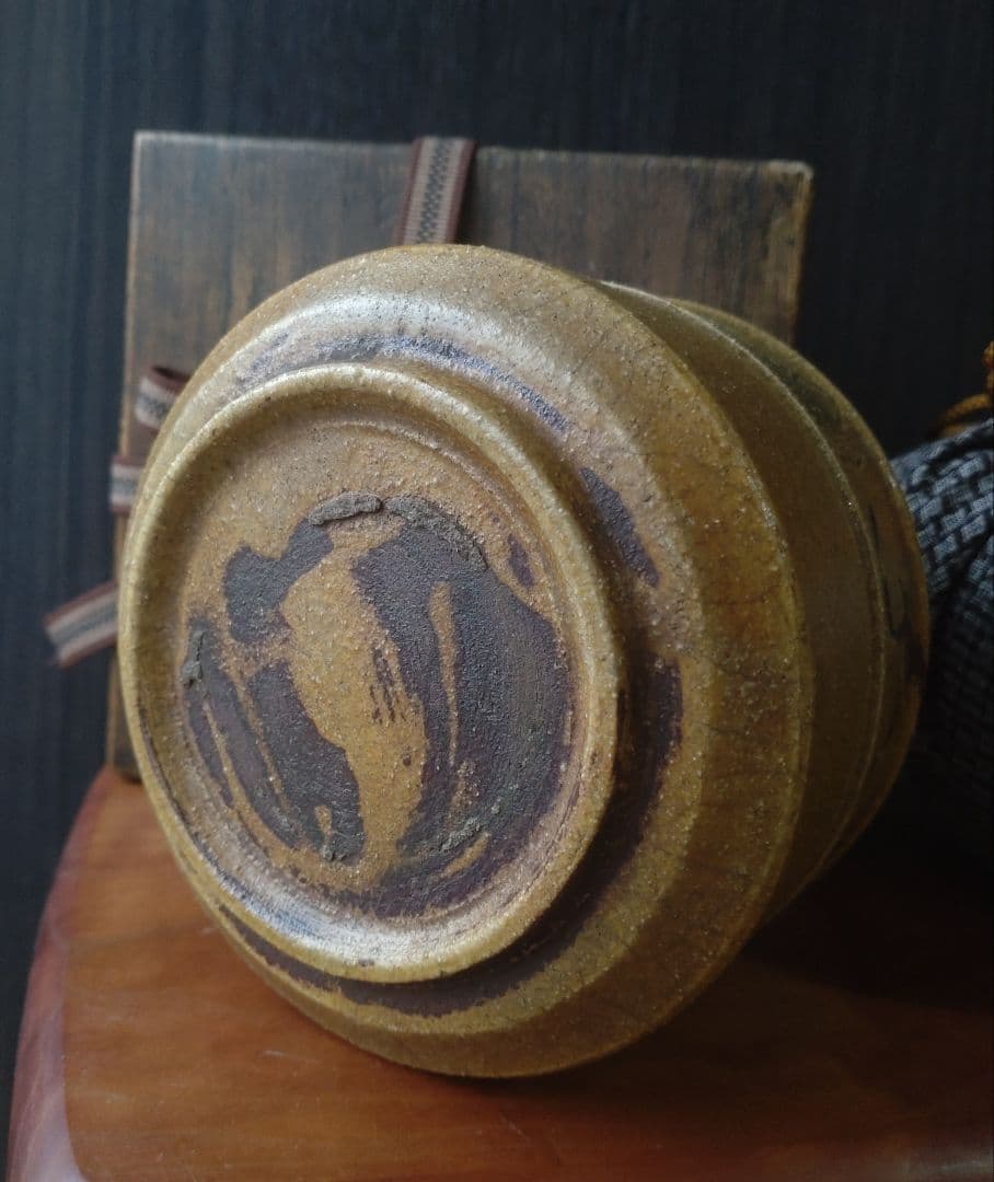 【伝世品　名品　江戸時代】黄瀬戸　茶碗　向付　鈴木五郎　加藤唐九郎　半筒茶盌