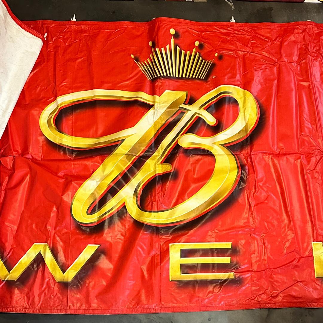 【超巨大・激レア】Budweiser (バドワイザー) 大型バナー 約9.7m