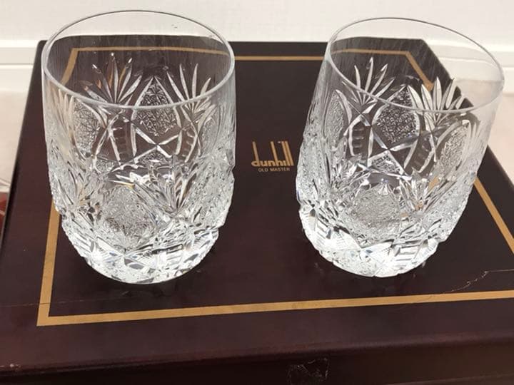 ダンヒルDUNHILL「クリスタルデキャンタ&ペアグラス」特製Gift Box