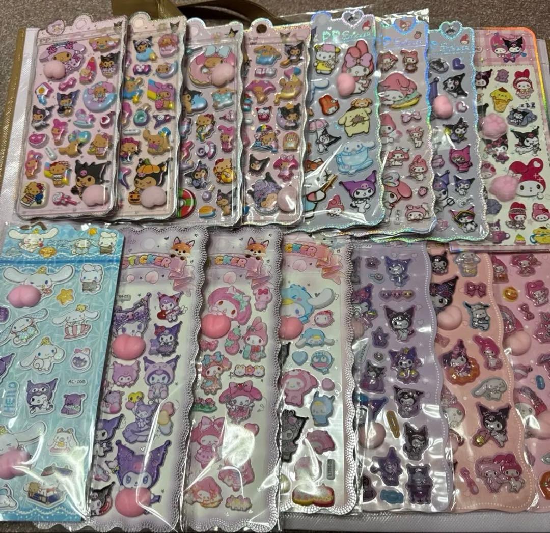 新品　大量　シール 100枚まとめ売り　立体シール　ドロップシール 限定1セット