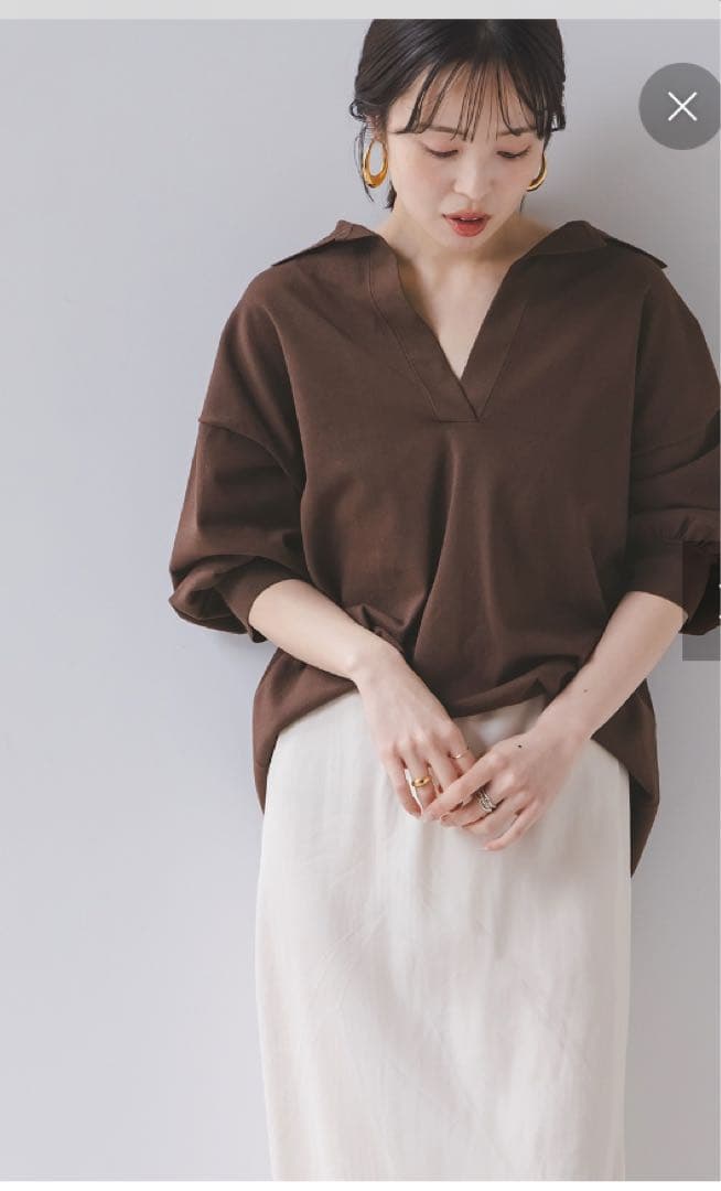 今季 Noble ポロエリニット ブラウン 4月購入