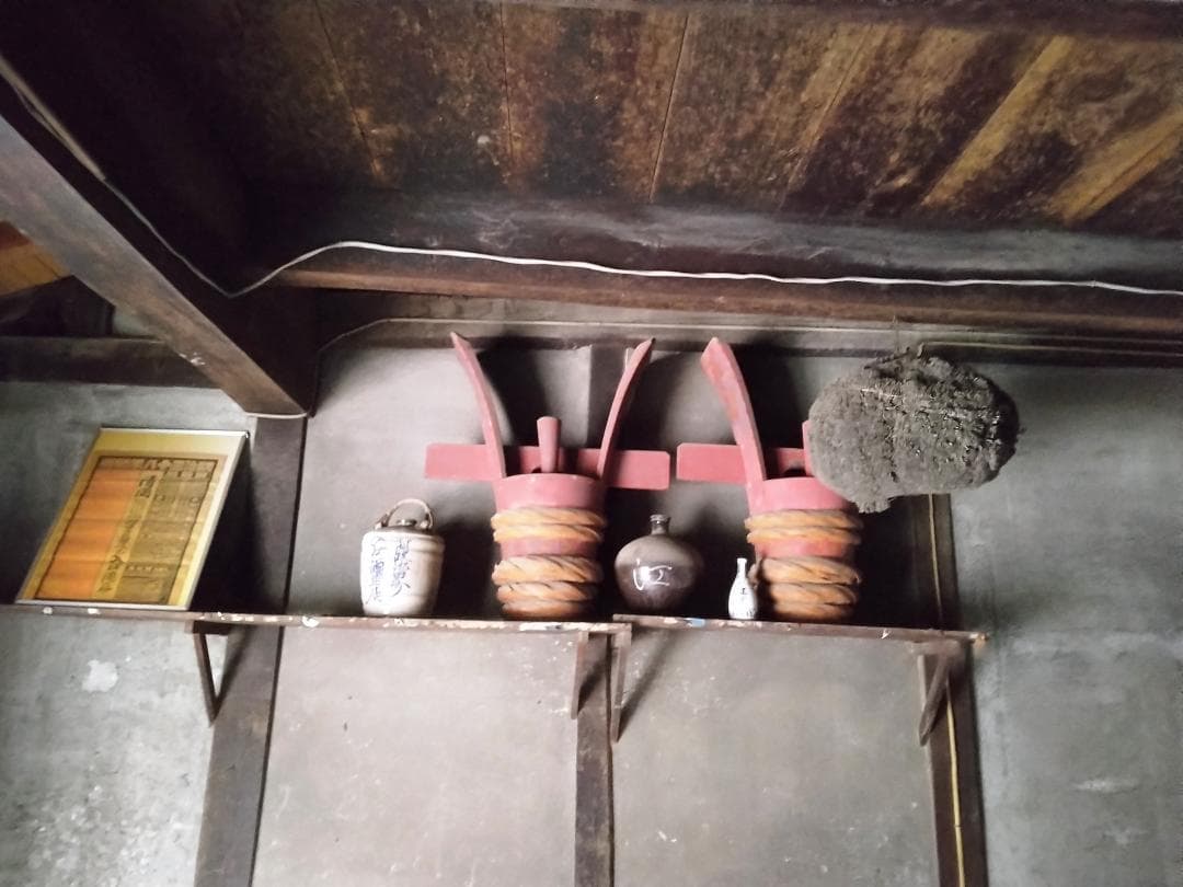 角樽（つのだる）朱塗り　一対　ツノダル　珍品　骨董品　コレクション　インテリア