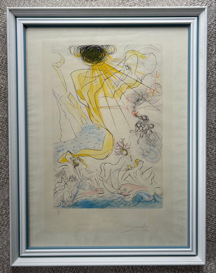 サルバドール・ダリ銅版画エッチング 『ビーナスの大勝利』1971年ダリ直筆サイン