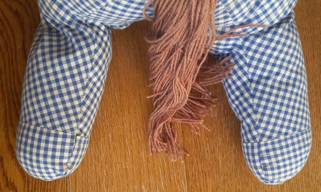 【激レア】マザーグースの森 馬 ぬいぐるみ 抱きぐるみ ブルー チェック柄