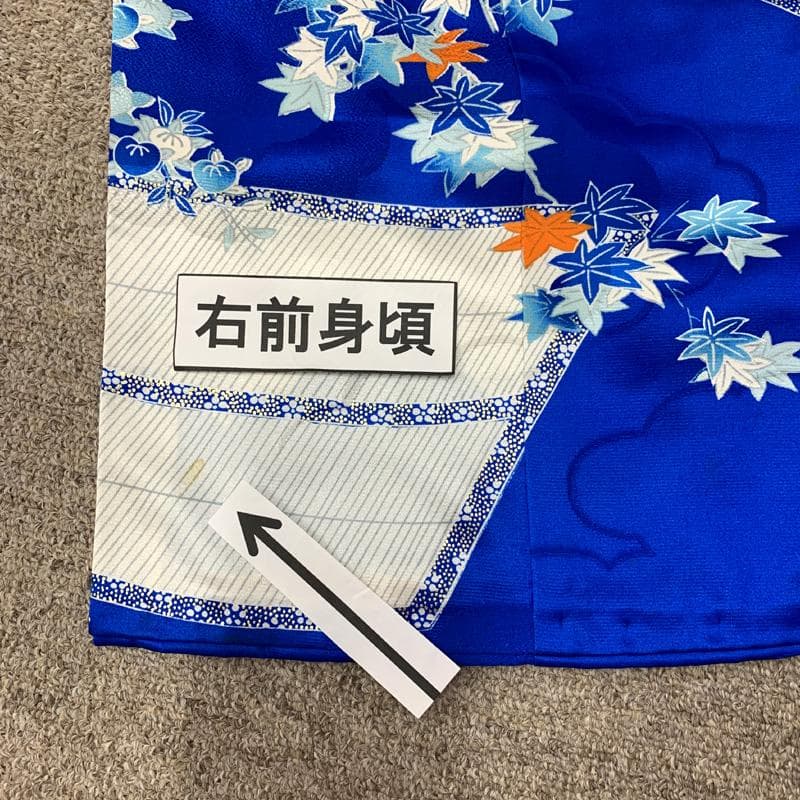 510ag32□七五三 三歳 女児 着物&被布 金彩 几帳文 壺に花□状態良好