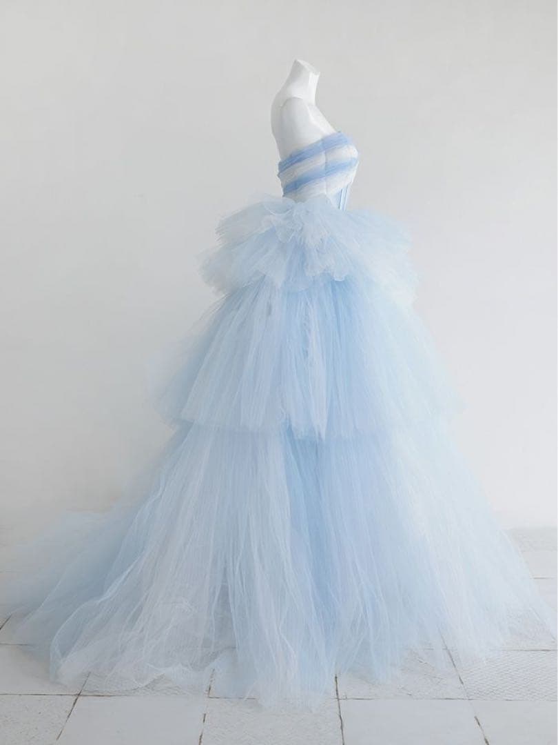 vanityME 4段チュールスカート バースデードレス ブルー
