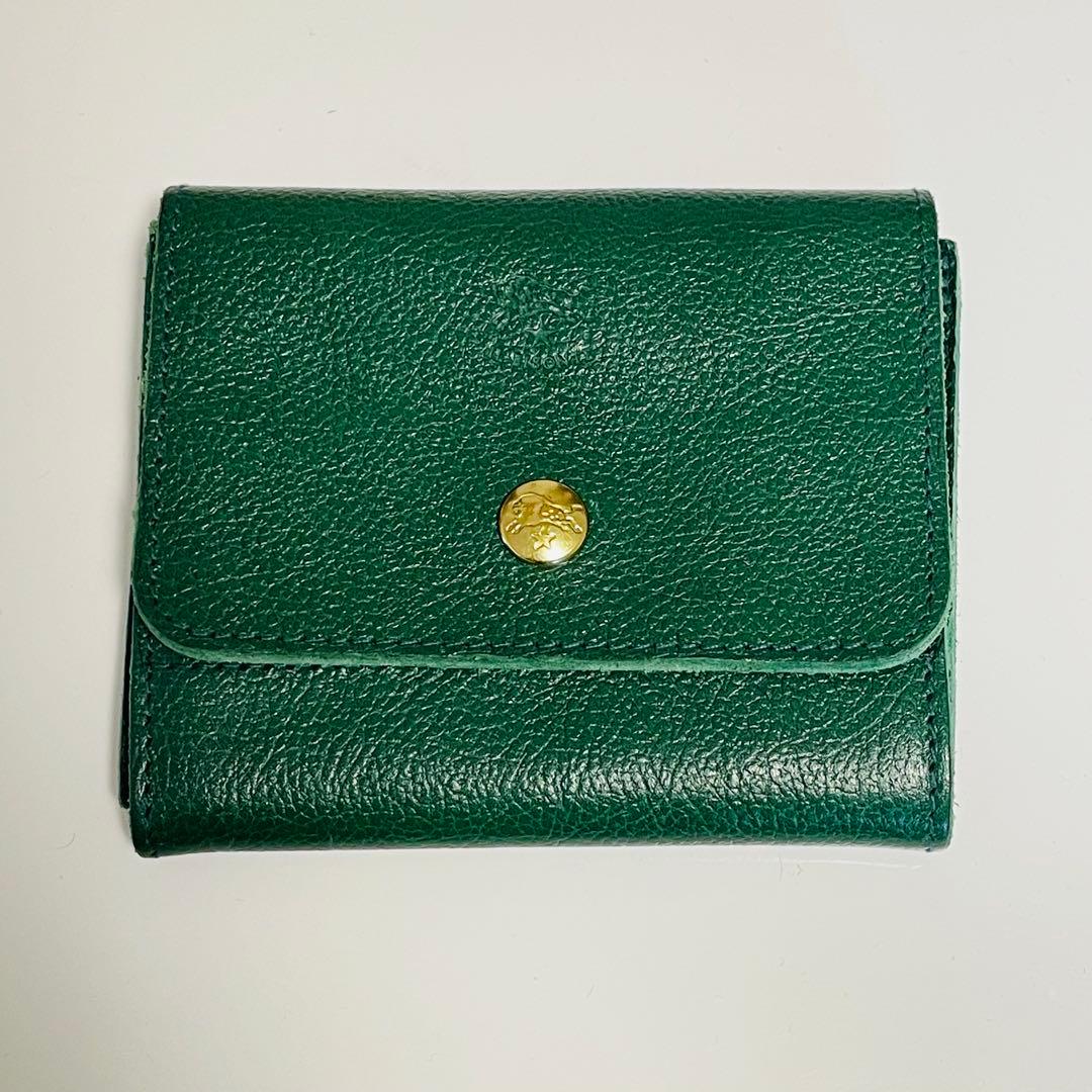 IL BISONTE グリーン 二つ折り財布