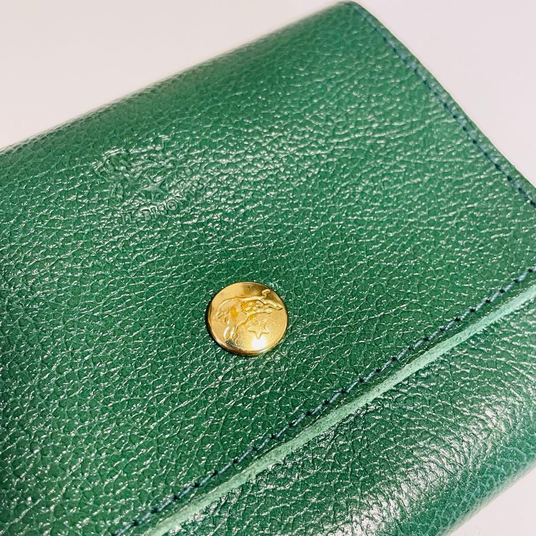 IL BISONTE グリーン 二つ折り財布