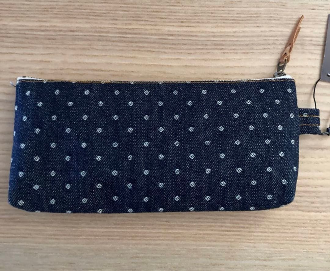 ユナイテッドビーズ ガゼットペンケース 岡山デニム ピンストライプ & ドット