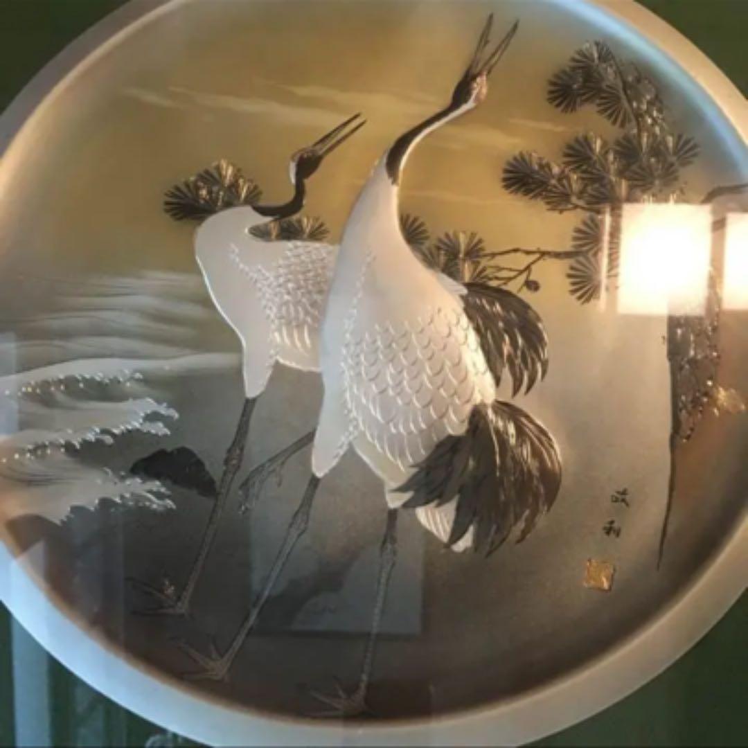 【二羽の鶴の絵画】愛の力